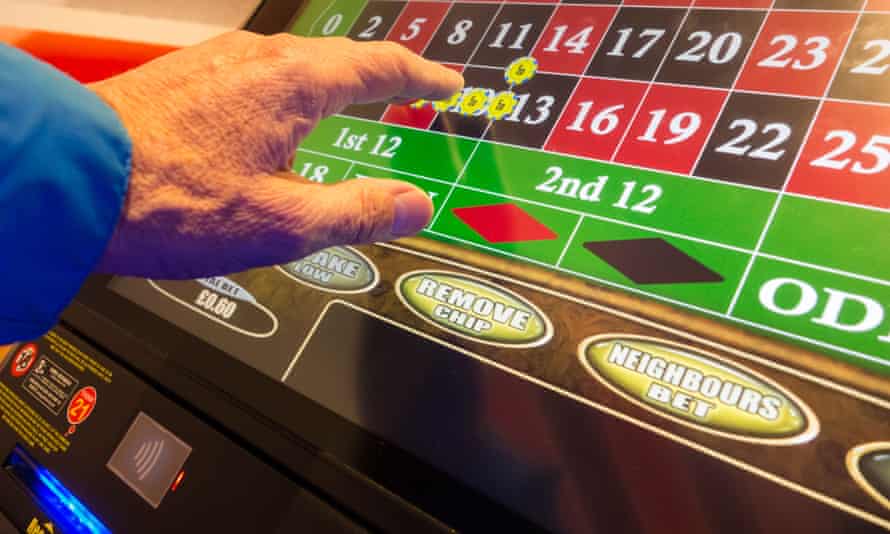Gambling on a roulette machine