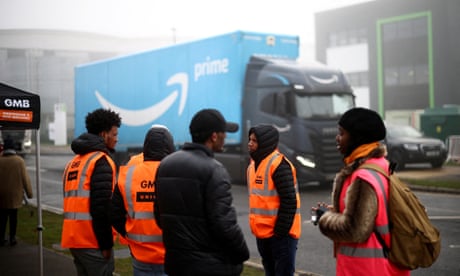 Amazon plays down impact of first strike by UK workers – business live