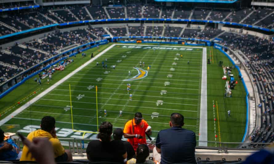 The scene of the SoFi stadium