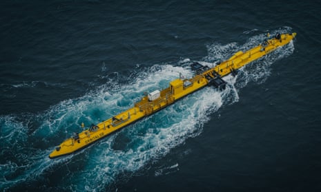 Orbital Marine's a plane-like floating platform near Orkney