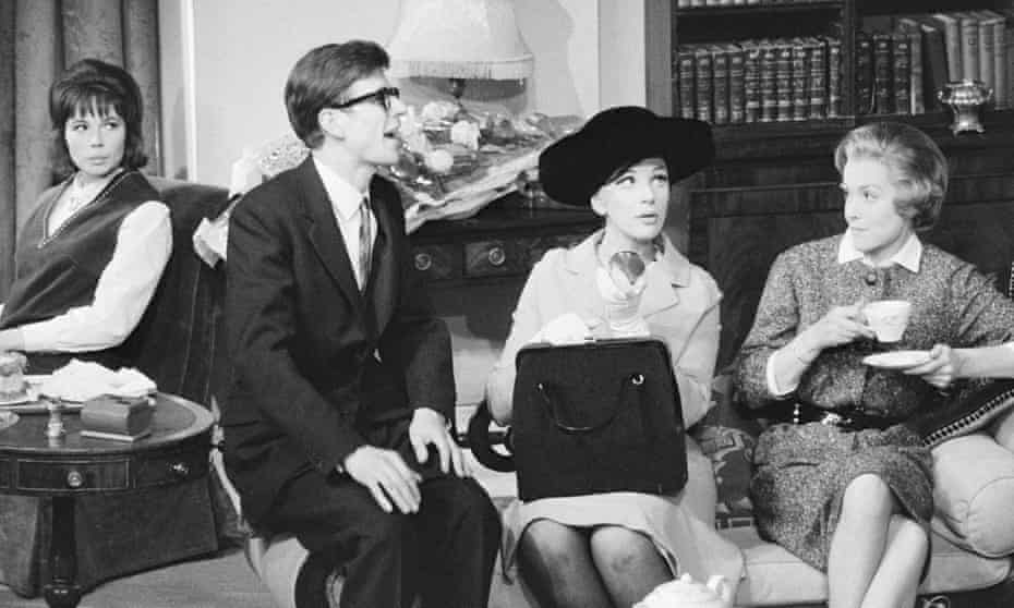 Fenella Fielding (second from right) stars in the 1962 production of Doctors of Philosophy at The New Arts Theatre
