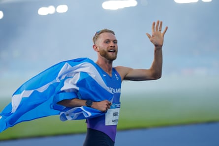 Josh Kerr salutes his adoring fans.