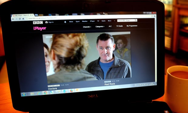 BBC iPlayer displayed on a laptop