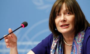 WHO’s assistant director general Marie-Paule Kieny at news briefing in Geneva