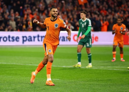 Cody Gakpo enjoys scoring arsenic Netherlands eased to qualification