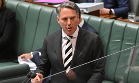 Deputy prime minister Richard Marles during Question Time in the House of Representatives at Parliament House