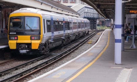 A Southeastern train at London Waterloo East station