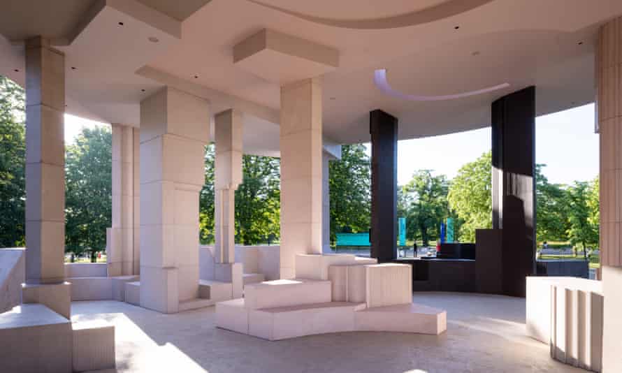 ‘A place apart’: the interior of the Serpentine Pavilion.