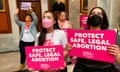 Demonstrators rally for abortion rights at the Kentucky capitol in Frankfort in April 2022. 