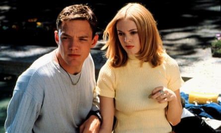 Rose Mc Gowan with Matthew Lillard in Wes Craven’s 1996 classic, Scream