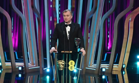 Christopher Nolan accepts the best director Bafta.