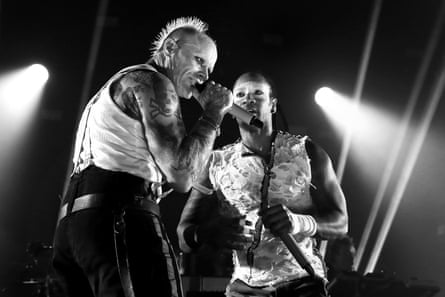 Keith Flint and Maxim Reality of the Prodigy perform at Brixton Academy Brixton on December 21, 2017.