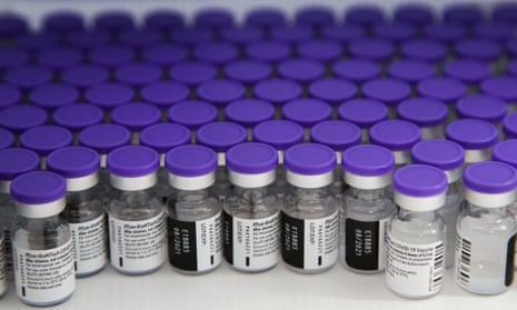 Vials of Pfizer vaccine