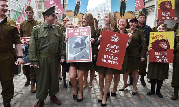 Demonstrators at the Homes for Britain rally in London on 17 March.