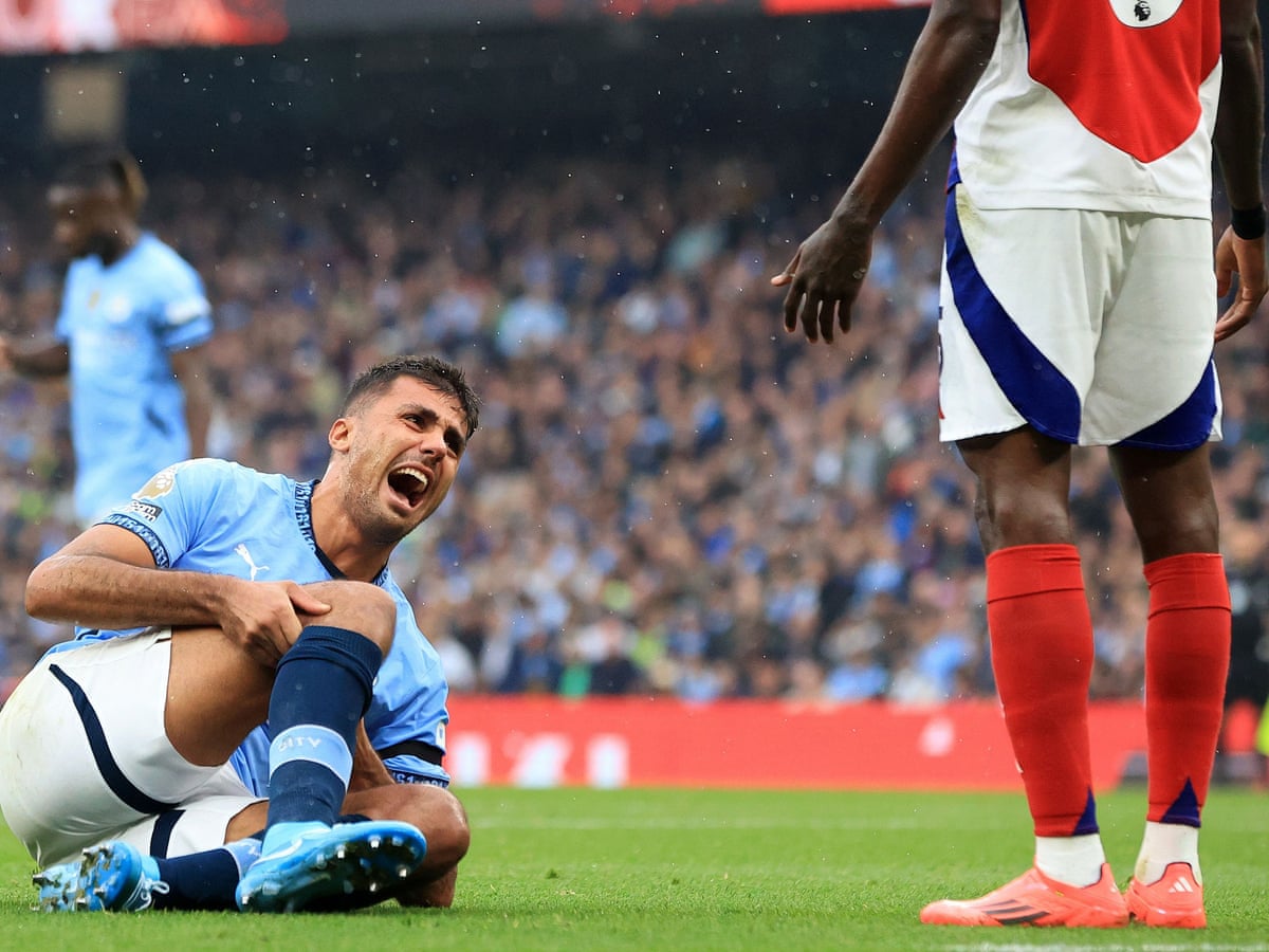 Irreplaceable': Pep Guardiola praises Rodri as City wait for injury diagnosis | Manchester City | The Guardian
