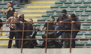 Braking and entering … Inter fans in 2001.