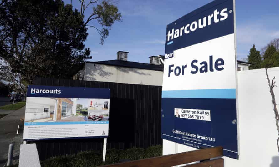 A house for sale in Christchurch in February. The New Zealand government has targeted property speculators in its latest attempt to cool the housing market. 