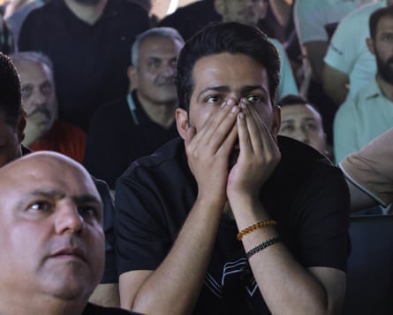 Iraq fans watching a World Cup game in Erbil