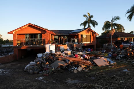 Debris outside a property after the flooding in Glenthorne.