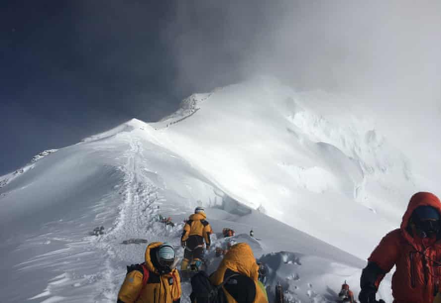 Climbers on Everest