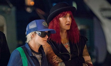 ‘Just because you played a writer doesn’t mean you are one’ … Kristen Stewart and Laura Dern in JT LeRoy.
