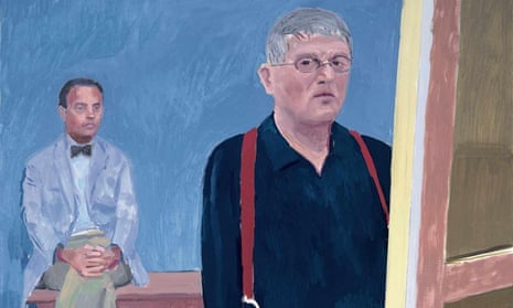 Detail from David Hockney’s Self-portrait With Charlie