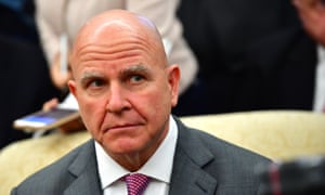 HR McMaster at the White House earlier this week.