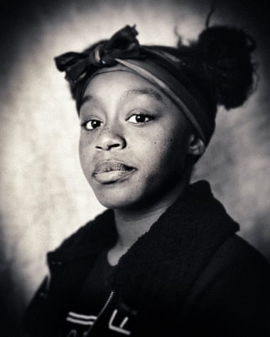 A traditionally created wet plate picture of a young member of the Ridley Road community.