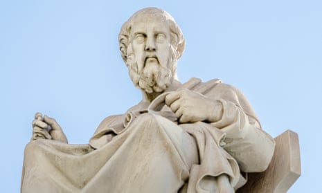 Marble statue of the Greek philosopher Plato