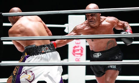 Mike Tyson And Roy Jones Jr Roll Back Years But Boxing Is No Game At Any Age Mike Tyson The Guardian