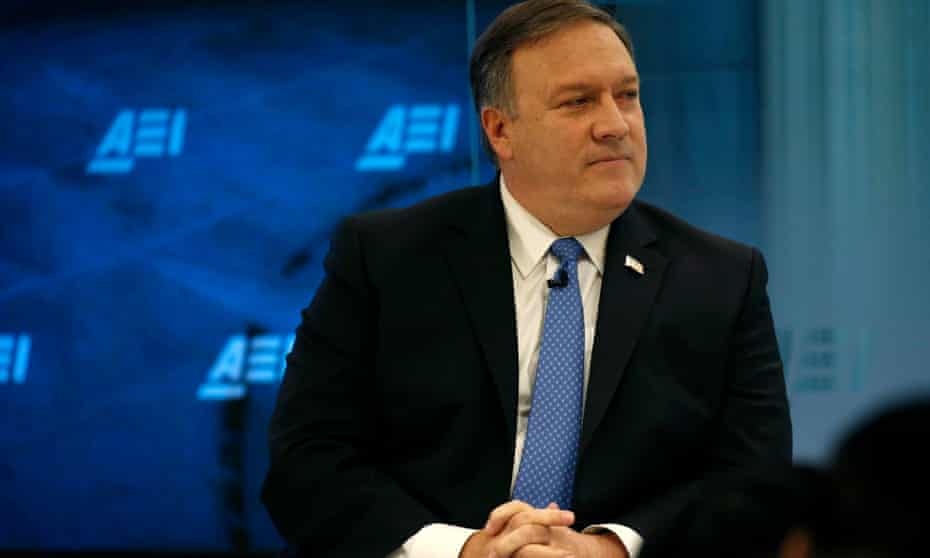 Mike Pompeo in Washington DC on 23 January 2018. 