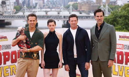 Promoting Deadpool & Wolverine in London with Ryan Reynolds, Emma Corrin and Hugh Jackman.