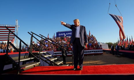 Trump at a rally in Arizona