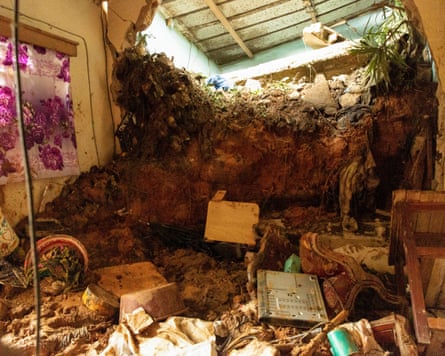 The interior of a house in Attecoube, Abidjan, damaged by floods
