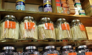 Jarred fins available in a pharmacy