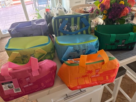 bags on a counter