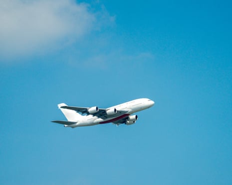 airplane in the blue sky