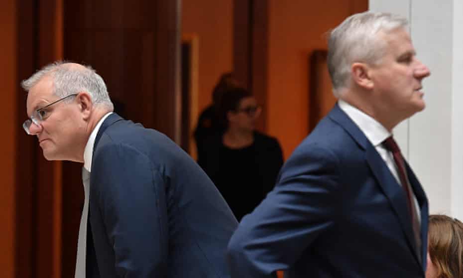 File photo of Australian prime minister Scott Morrison and deputy prime minister Michael McCormack