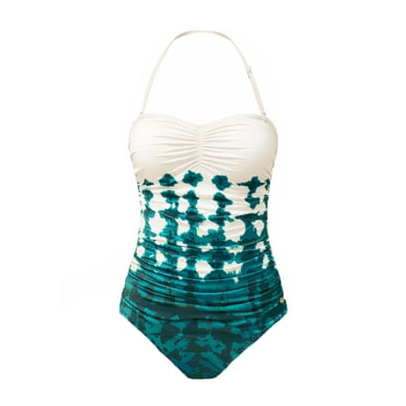 Ruched tie-dye swimsuit