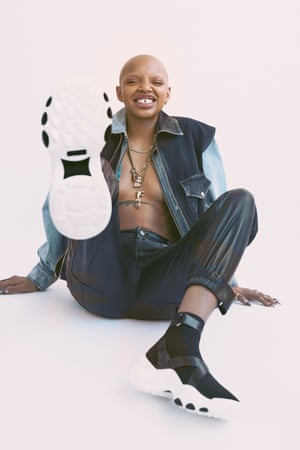 Get your kicks Model Slick Woods, known for her gap-toothed grin and nonconformist attitude, has joined forces with The Kooples. Slick’s instinct for street style has resulted in utilitarian sock-sneakers bound with a chunky velcro strap and sporty lace-ups. £245, thekooples.co.uk 