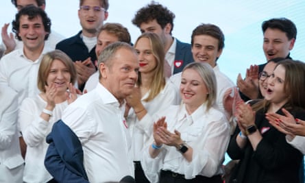 Donald Tusk and supporters