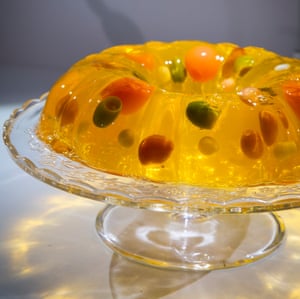 Jell-O salad is made with gelatine, fruit and assorted vegetables, and graces tables across the US at Thanksgiving.