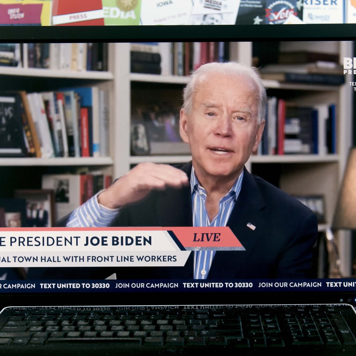 Joe Biden Takes Presidential Campaign Online Amid Virus Lockdown Us News The Guardian