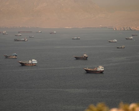 Vessels in the strait of Hormuz