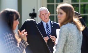 Mike Pence speaks at the White House in Washington DC Thursday.