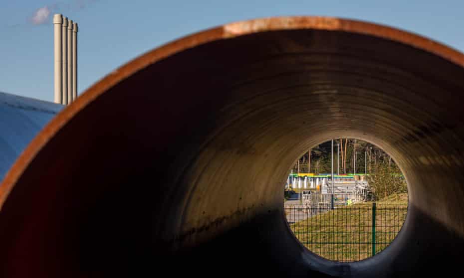 Pipes for Nord Stream 2 being laid in north-eastern Germany