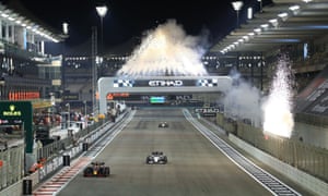 Fireworks at the finish