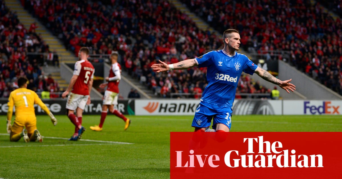 Braga 0 1 Rangers Europa League Last 32 Second Leg As It Happened Football The Guardian