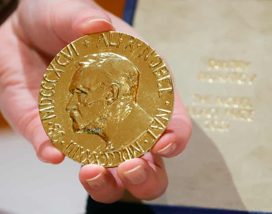 The 2021 Nobel Peace Prize that has been auctioned to raise funds for Ukraine.