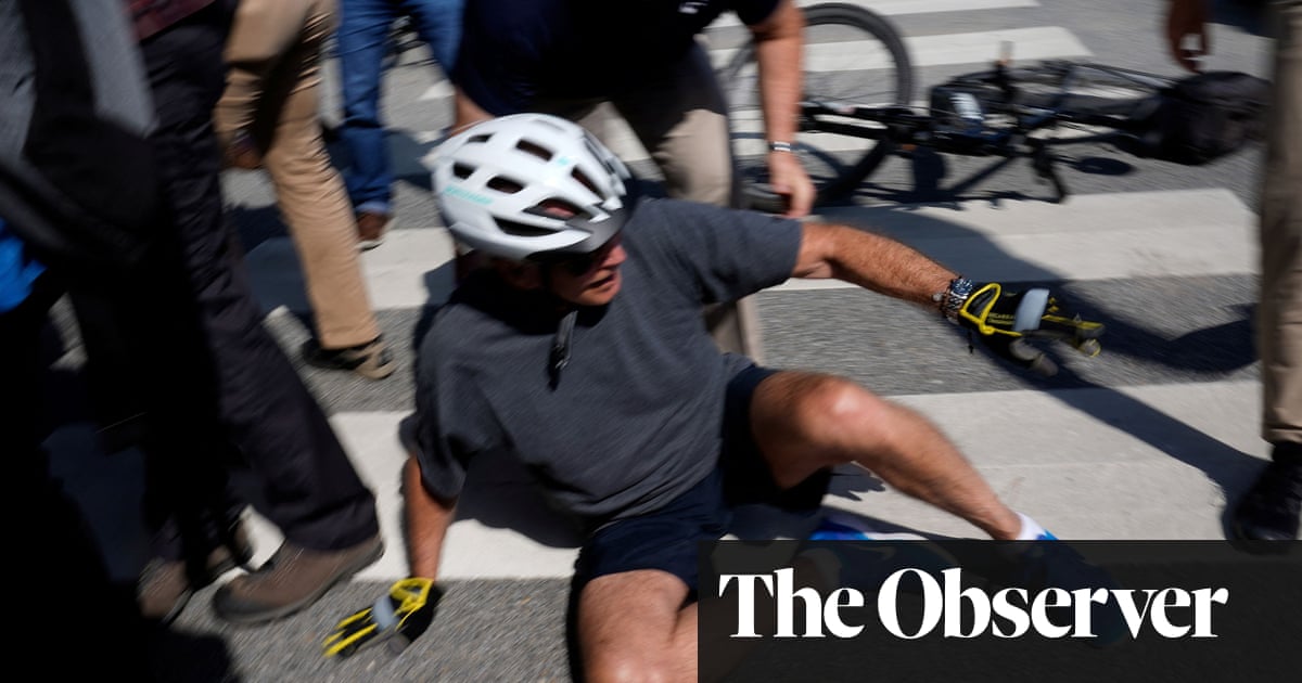‘I’m good’: Biden falls off bike during Delaware ride with first lady